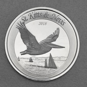 Silbermünze 1oz "Brown Pelican" 2018 Eastern Caribbean 8 (St. Kitts & Nevis)