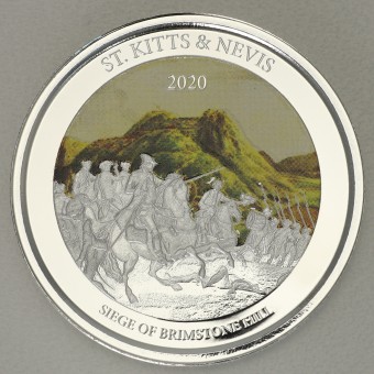 Silbermünze 1oz "Brimstone Hill" 2020 (koloriert) Eastern Caribbean 8 (St. Kitts & Nevis)