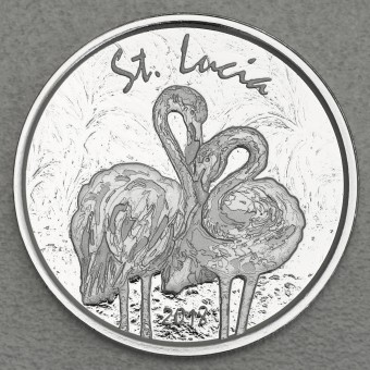 Silbermünze 1oz "Flamingos" 2018 Eastern Caribbean 8 (St. Lucia)