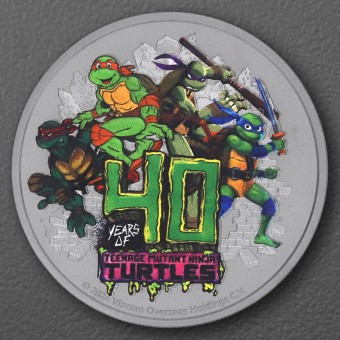 Silbermünze 1oz "Teenage Mutant Ninja Turtles™" 2024 (koloriert) 40th Anniversary (Tuvalu)