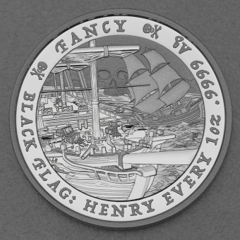 Silbermünze 1oz "The Fancy - Henry Every" 2023 Black Flag Serie (Tuvalu)