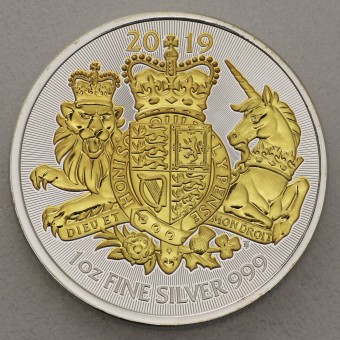 Silbermünze 1oz "The Royal Arms" 2019 (vergoldet) (Großbritannien)