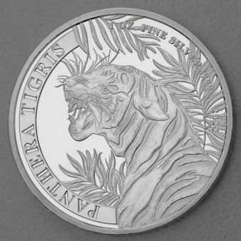 Silbermünze 1oz "Tiger-Panthera Tigris 2022" Laos 