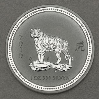 Silbermünze 1oz "Tiger" 2010 Lunar I – Year of the Tiger 19% (Australien)