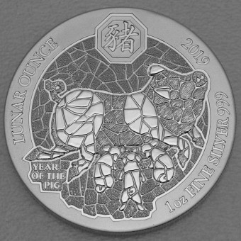 Silbermünze 1oz "Tiger" 2022 Lunar Ounce (Ruanda)