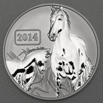Silbermünze 1oz "Pferd" 2014 Lunar (Tokelau)