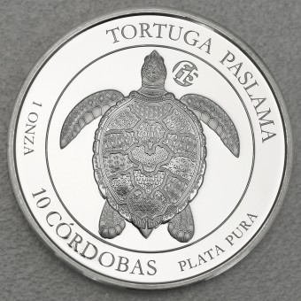 Silbermünze 1oz "Tortuga Paslama 2019" (Nicaragua) 