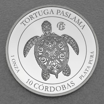 Silbermünze 1oz "Tortuga Paslama 2021" (Nicaragua) 