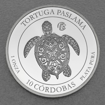 Silbermünze 1oz "Paslama Schildkröte" 2021 (Nicaragua)