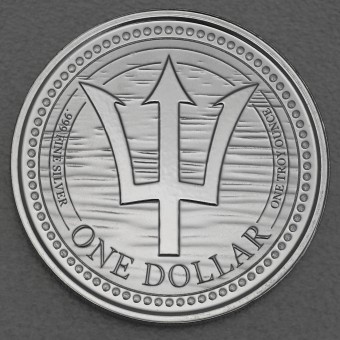 Silbermünze 1oz "Trident / Dreizack" 2017 (Barbados)