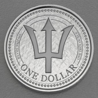Silbermünze 1oz "Trident / Dreizack" 2018 (Barbados)