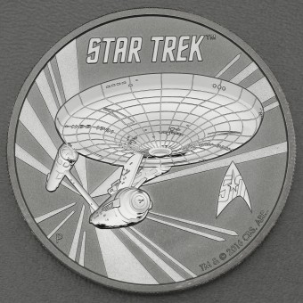 Silbermünze 1oz "U.S.S. Enterprise NCC-1701" 2016 Star Trek (Tuvalu)