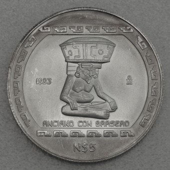 Silbermünze 1oz "Anciano con Brasero" 1993 Präkolumbische Kulturen – Veracruz (Mexiko)