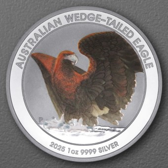 Silbermünze 1oz "Wedge-tailed Eagle" 2025 (koloriert) in Coin Card (Australien)