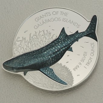 Silbermünze 1oz "Whale Shark 2021" Giants of the Galapagos Islands Serie