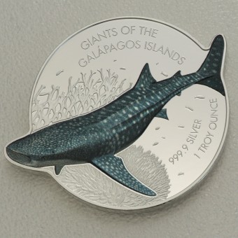 Silbermünze 1oz "Whale Shark 2021" Giants of the Galapagos Islands Serie