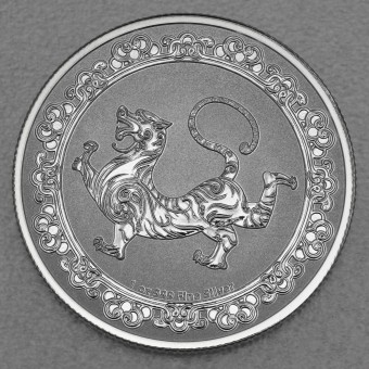 Silbermünze 1oz "White Tiger" 2019 Celestial Animals (Niue)