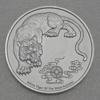 Silbermünze 1oz "White Tiger" 2023 Four Guardians (Samoa)