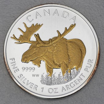 Silbermünze 1oz "Elch" 2012 (vergoldet) Wildlife Kanada (Kanada)