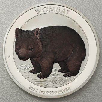Silbermünze 1oz "Wombat" 2022 (koloriert) (Australien)