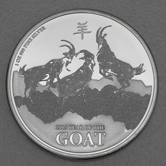 Silbermünze 1oz "Lunar Goat" 2015 (Niue)