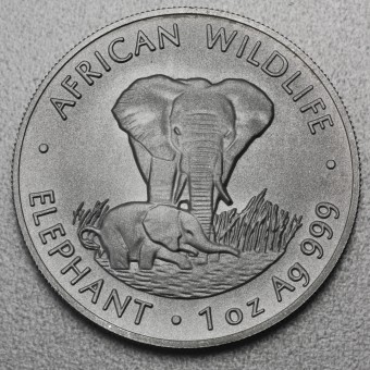 Silbermünze 1oz "Zambia Elefant" 1999 African Wildlife (Sambia)