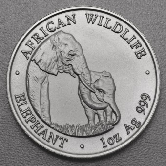 Silbermünze 1oz "Zambia Elefant" 2001 African Wildlife 19% (Sambia)