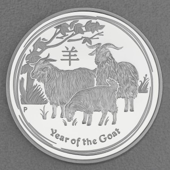 Silbermünze 1oz "Ziege" 2015 (PP) Lunar II – Year of the Goat (Australien)