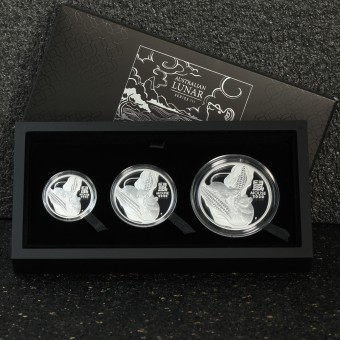 Silbermünze "2020 Maus" Lunar III - Three-Coin Set 2oz +1oz +1/2oz