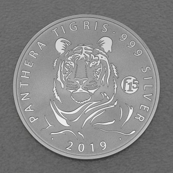 Silbermünze 20g "Tiger-Panthera Tigris 2019" Laos 