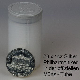 Silbermünze 20 x 1oz "Wiener Philharmoniker" Tube (Österreich)
