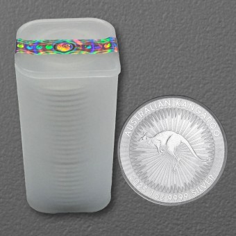 Silbermünze 25 x 1oz "Känguru" aktueller Jahrgang Tube (Australien)