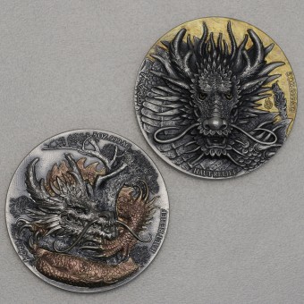 Silbermünze 2 x 5oz "Dragon Edition Signatur" 2024 Set – 2-teilig (Elfenbeinküste)