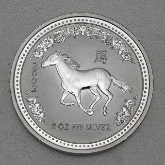 Silbermünze 2oz "Pferd" 2002 Lunar I – Year of the Horse (Australien)
