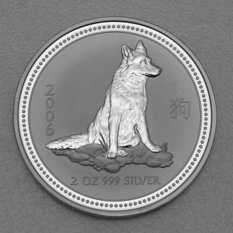 Silbermünze 2oz "2006 Hund" Lunar I 