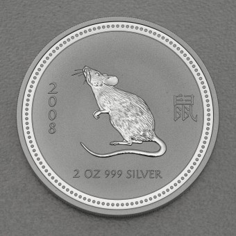 Silbermünze 2oz "2008" Maus Lunar I – Year of the Mouse (Australien)