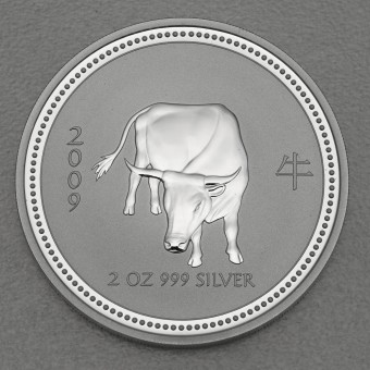 Silbermünze 2oz "2009 Ochse" Lunar I 