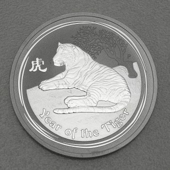 Silbermünze 2oz "2010 Tiger" Lunar II 