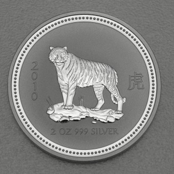 Silbermünze 2oz "Tiger" 2010 Lunar I – Year of the Tiger (Australien)