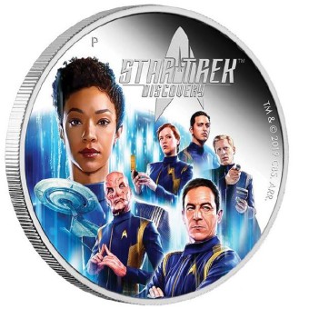 Silbermünze 2oz "Crew" 2019 (PP/koloriert) Star Trek – Discovery (Tuvalu)