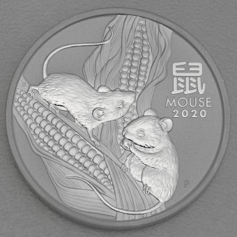 Silbermünze 2oz "Maus" 2020 Lunar III – Year of the Mouse (Australien)