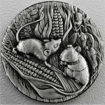Silbermünze 2oz "Maus" 2020 (AF) Lunar III – Year of the Mouse (Australien)