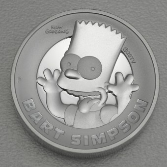 Silbermünze 2oz "Bart Simpson" 2022 PP/HR The Simpsons Serie