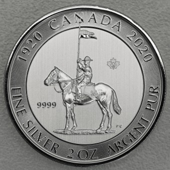 Silbermünze 2oz "Canada 100 Jahre Mounty 2020" 