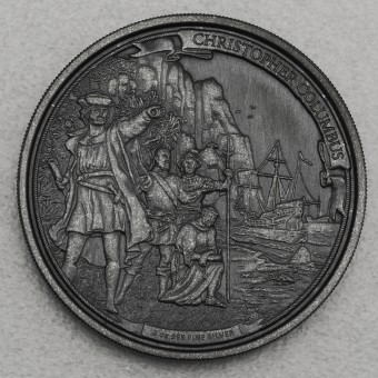 Silbermünze 2oz "Christopher Columbus 2015" (Niue) Antique Finish High Relief