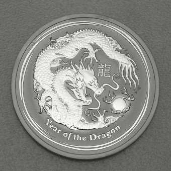 Silbermünze 2oz "Drache" 2012 Lunar II – Year of the Dragon 19% (Australien)