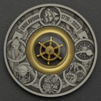 Silbermünze 2oz "Endeavour" 2020 (AF) Voyage of Discovery 1770-2020 (Australien)