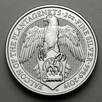 Silbermünze 2oz "Falcon of the Plantagenets 2019" The Queens Beasts