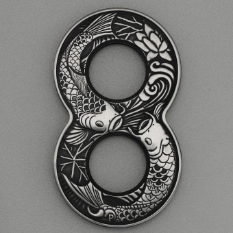 Silbermünze 2oz "Figure Eight Koi Fish" 2019 (AF) (Australien)