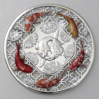 Silbermünze 2oz "Filigree Koi" 2023 (Salomonen)